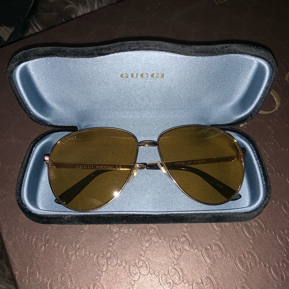 Gucci Oversizes Yellow lenses Sunglasses